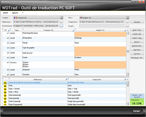 WDTrad : Outil de traduction PC SOFT